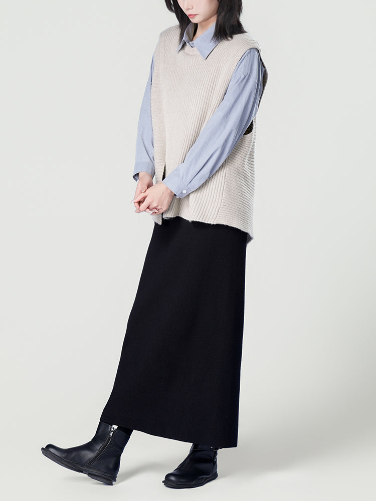 オーバーサイズロングスリーブシャツ