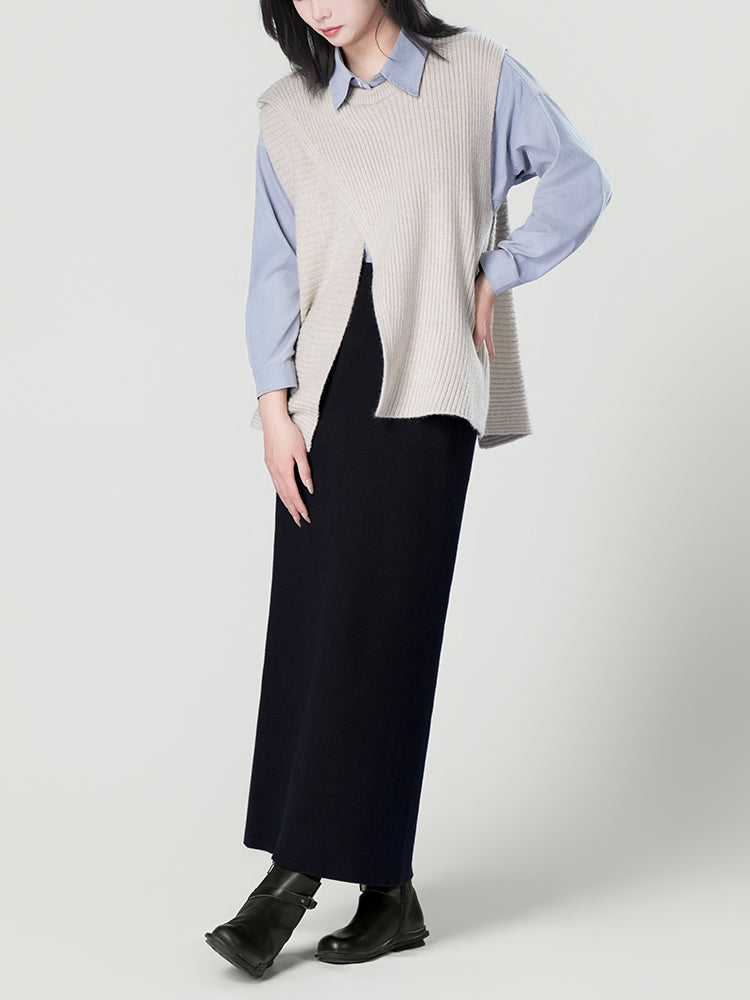 オーバーサイズロングスリーブシャツ