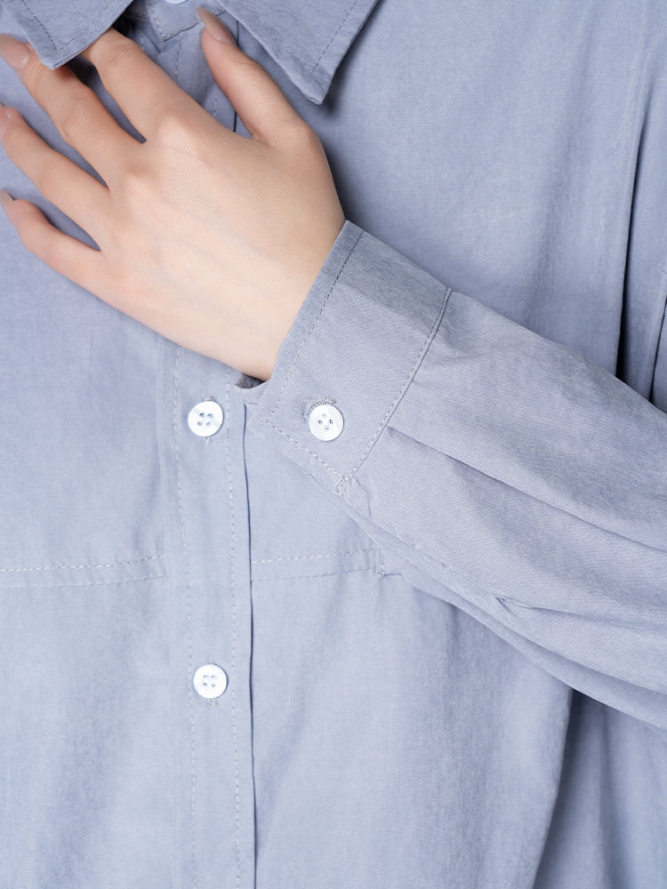 オーバーサイズロングスリーブシャツ