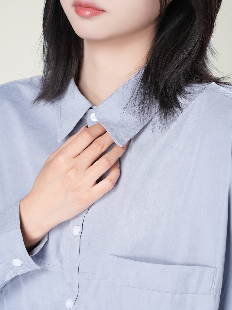 オーバーサイズロングスリーブシャツ