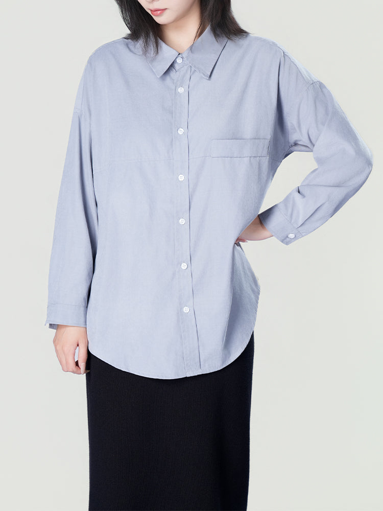 オーバーサイズロングスリーブシャツ