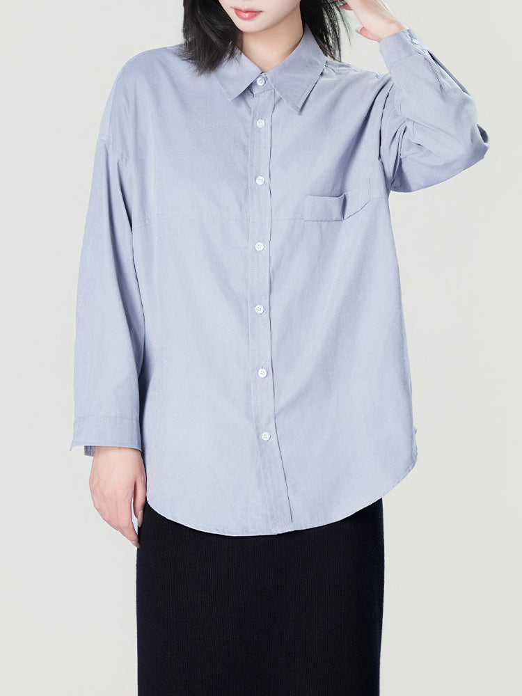 オーバーサイズロングスリーブシャツ