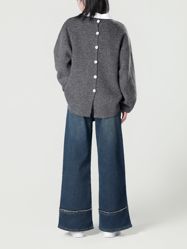 オーバーサイズロングスリーブシャツ