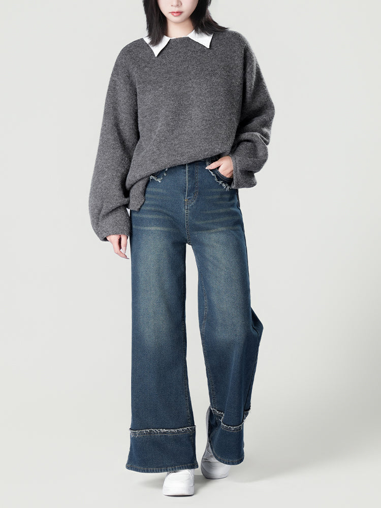 オーバーサイズロングスリーブシャツ