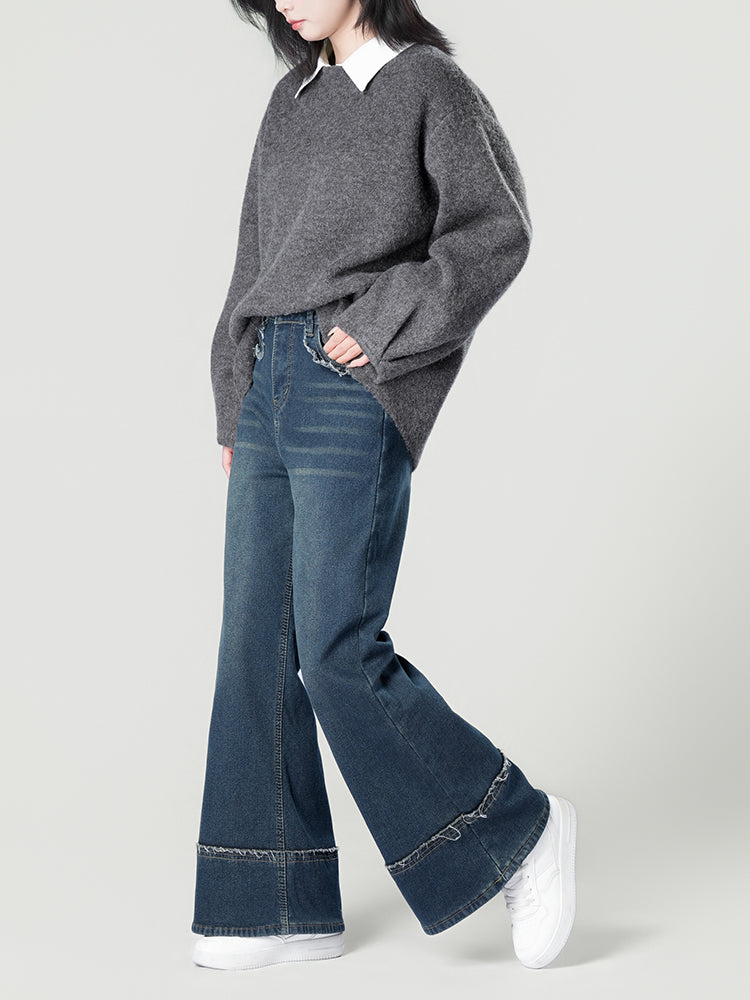 オーバーサイズロングスリーブシャツ