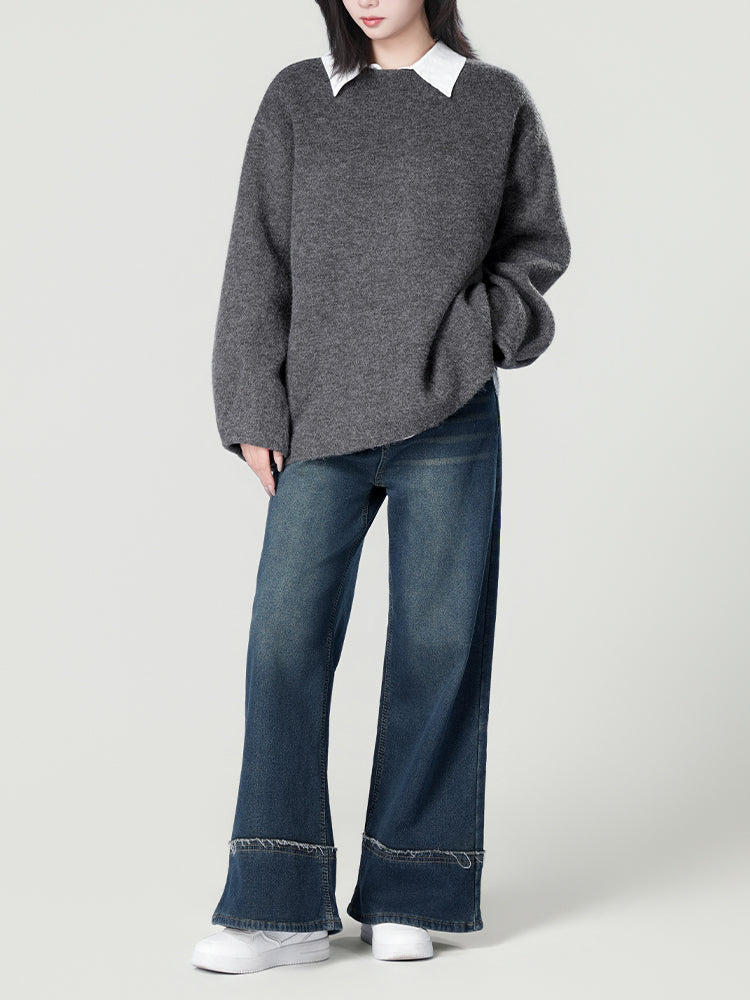 オーバーサイズロングスリーブシャツ