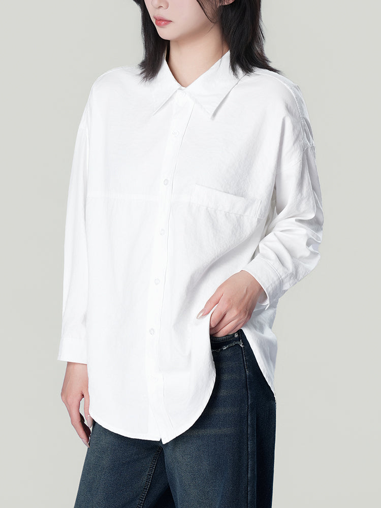 オーバーサイズロングスリーブシャツ