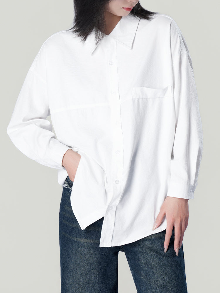 オーバーサイズロングスリーブシャツ