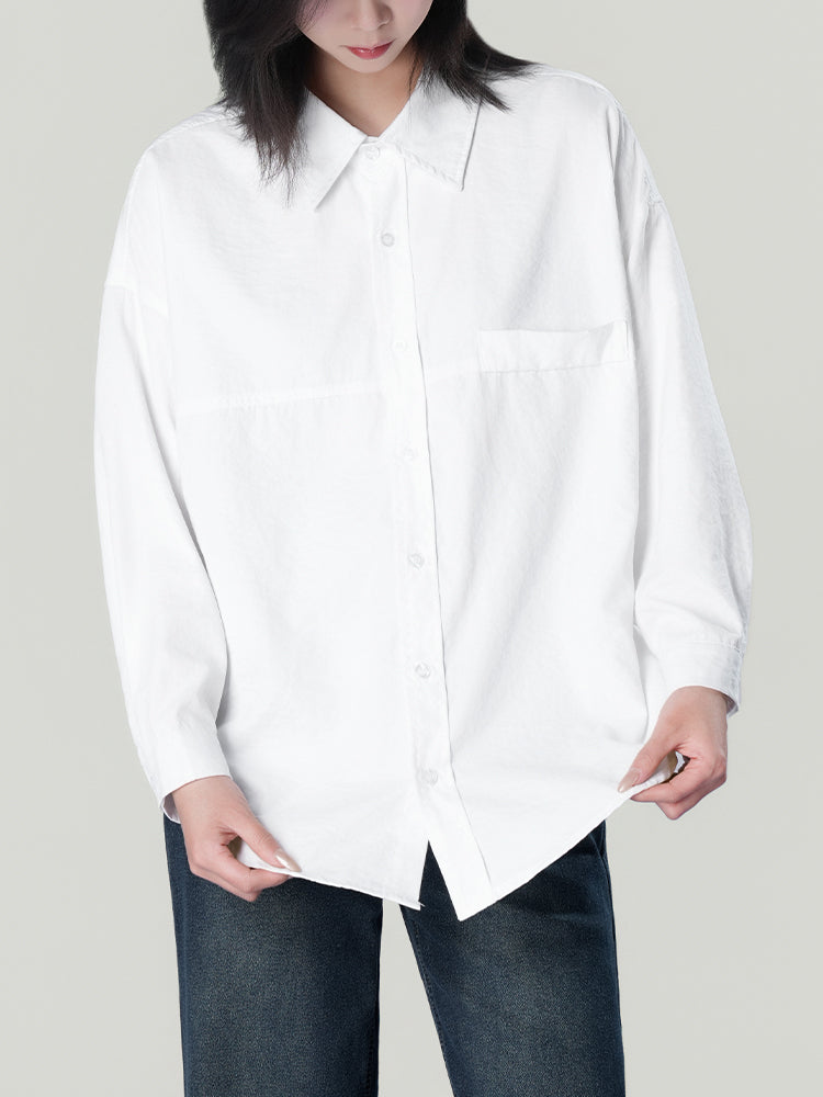 オーバーサイズロングスリーブシャツ