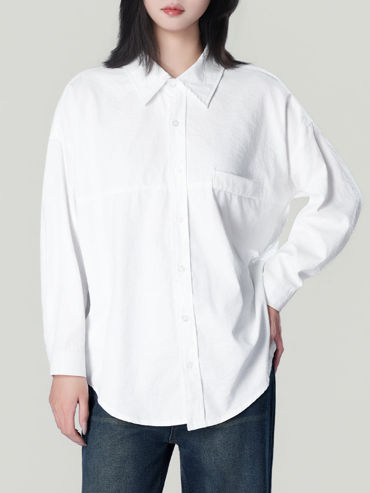 オーバーサイズロングスリーブシャツ