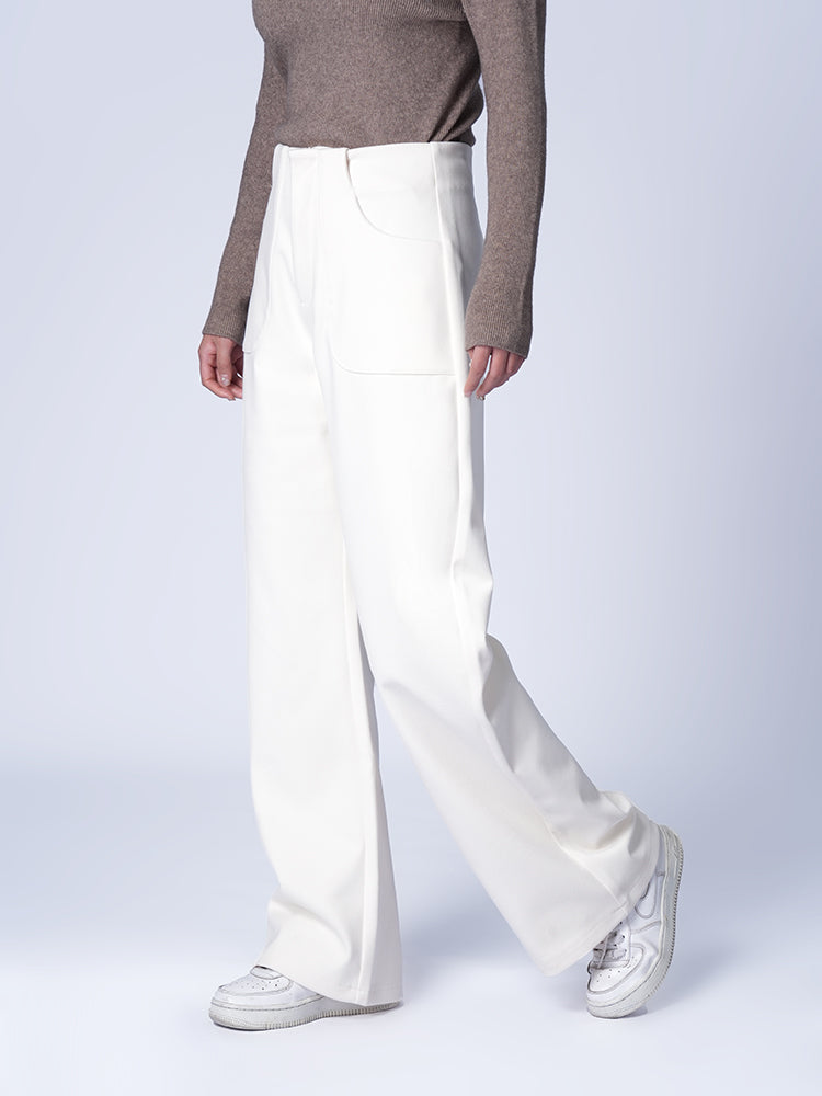 レディース秋冬ハイウエストワイドパンツ