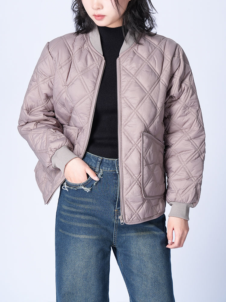 レディース裏起毛厚手綿入コート