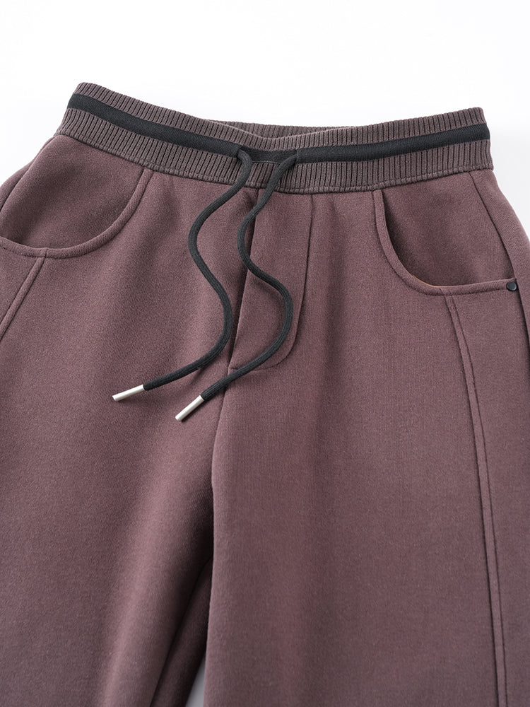 韓国風裏起毛ジャージーパンツ