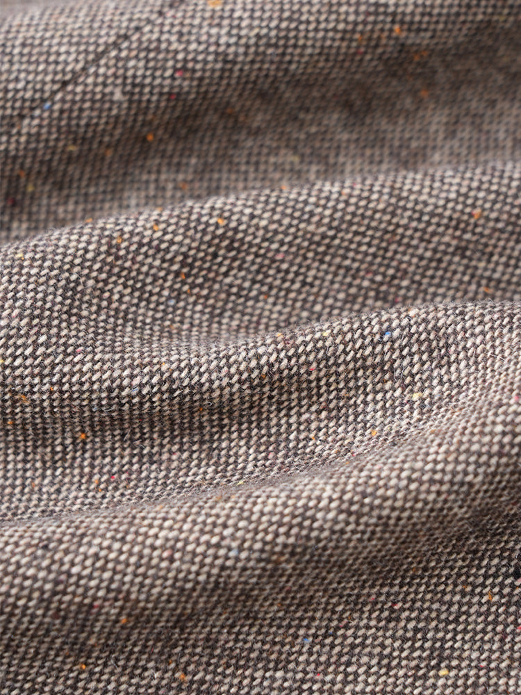 シンプルツイードウールコート