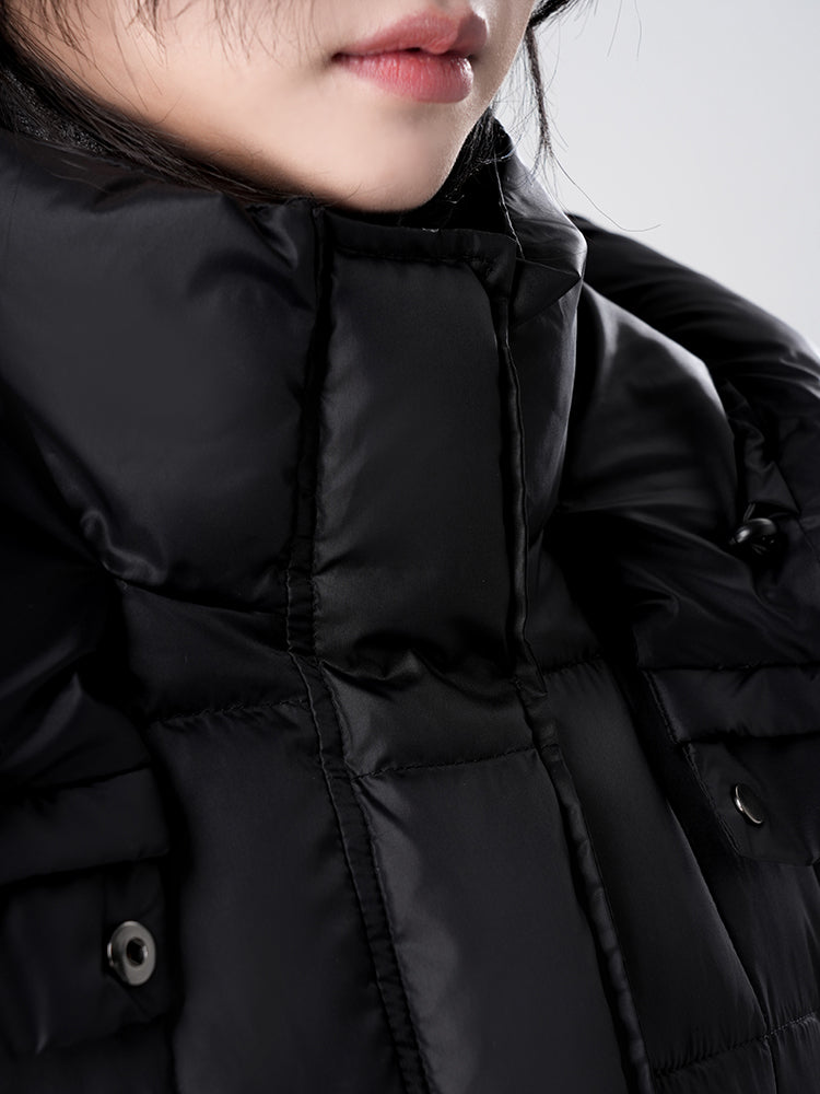 フード付きクビレメイクダウンジャケット