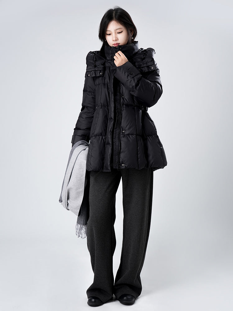 フード付きクビレメイクダウンジャケット