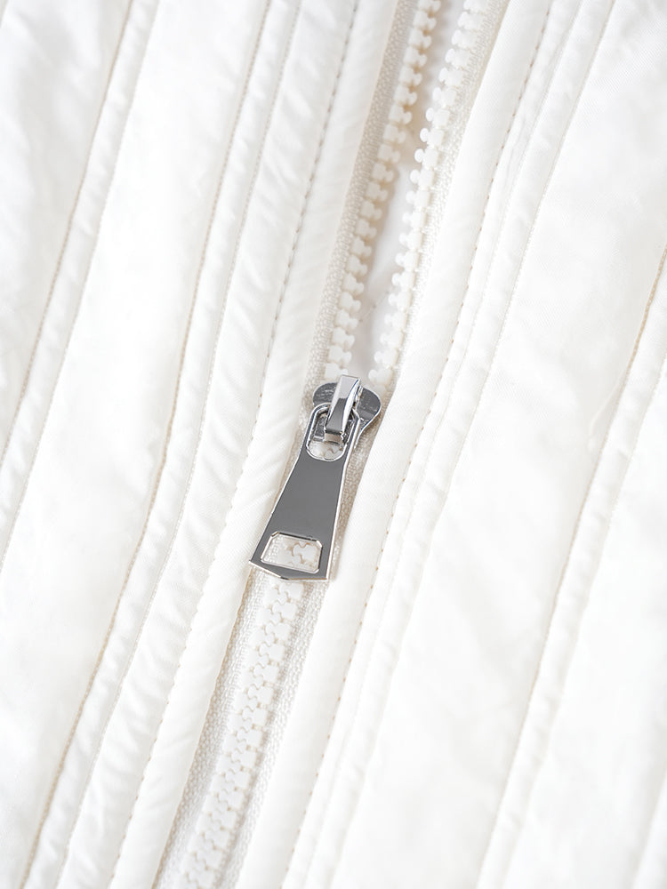 スタンドカラー 綿入りジャケット