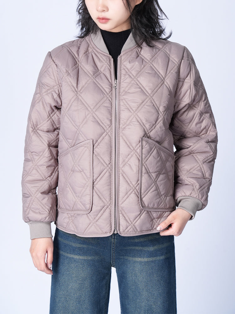 レディース裏起毛厚手綿入コート