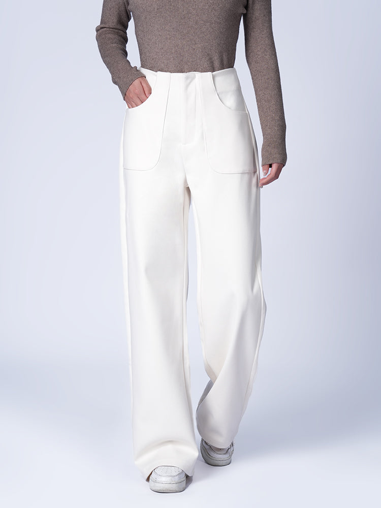 レディース秋冬ハイウエストワイドパンツ