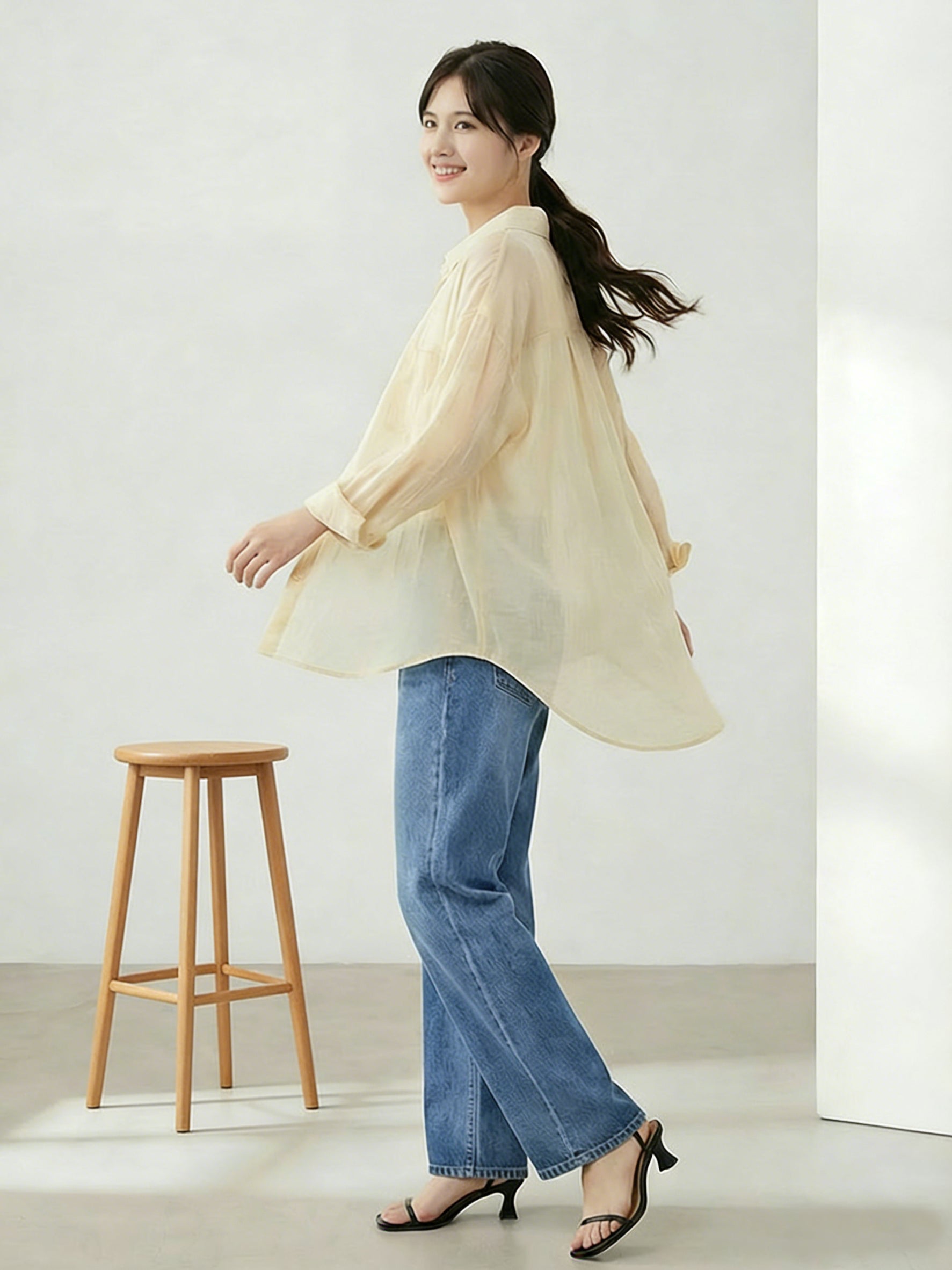 【 タイム限定 さらに20%OFF！！！】斜めボタンワイドデニム｜個性的な斜めデザインでウエストすっきり オールシーズン対応【大きめサイズですので、ワンサイズ下をおすすめします】