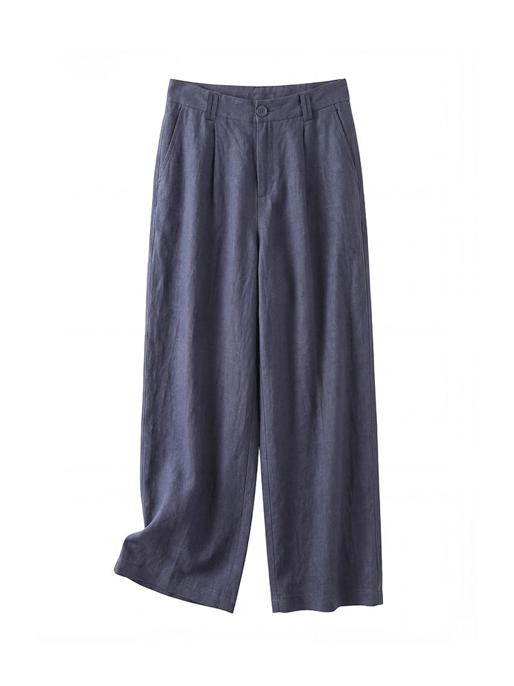 【夏用薄手ストレートパンツ】脚ライン補整・張り付かず快適・座りジワ防止