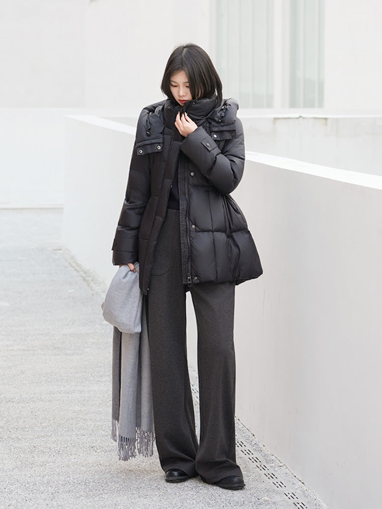 フード付きクビレメイクダウンジャケット