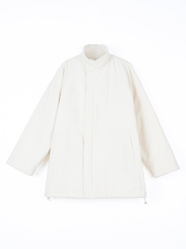 ミニマルデザイン中綿コ一ト