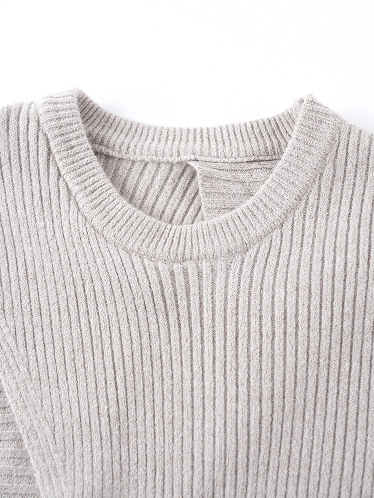 ゆったり アシンメトリー ニットベスト