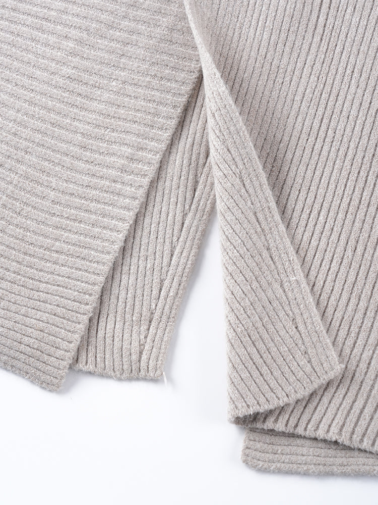 ゆったり アシンメトリー ニットベスト