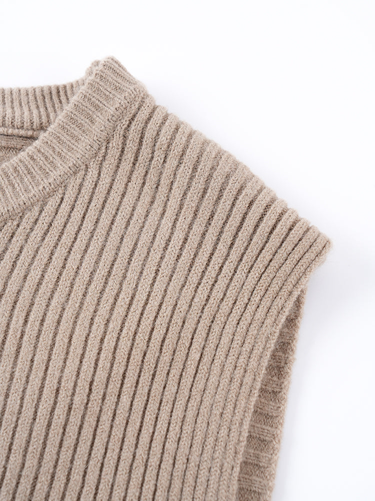 ゆったり アシンメトリー ニットベスト