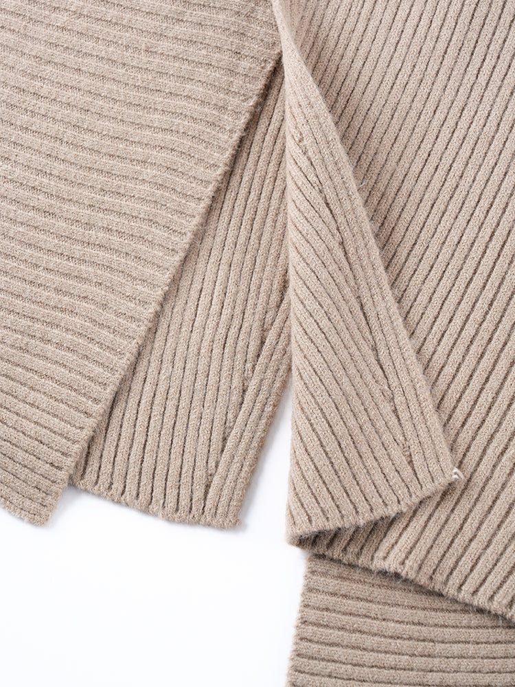 ゆったり アシンメトリー ニットベスト